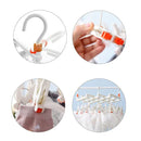 Plastic Socks Drying Rack Multi Clip Clothes Hanger Laundry Organizer Holder - Blue