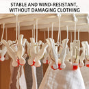 Plastic Socks Drying Rack Multi Clip Clothes Hanger Laundry Organizer Holder - White