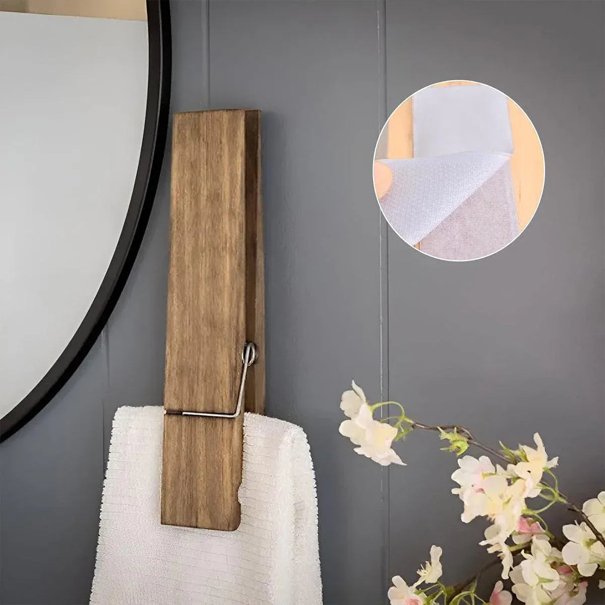 Wooden Towel Clip Underwear Clip Bathroom Wooden Clips for Towel and Laundry Use