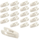 Clothes Drying Clips 20 Pack Velvet Flocking Trouser Pegs Hanger Grip Clamp Set - Beige