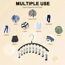 3PCS Sock Drying Rack Multi Clip Hanger Folding Clothes Line Laundry Holder Home