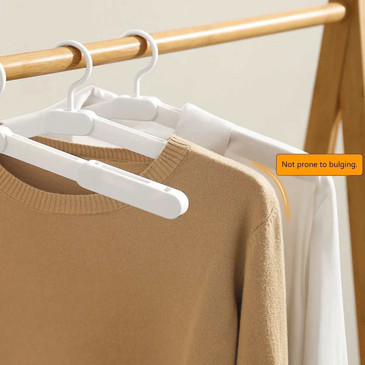 5PCS Portable Foldable Hangers Durable Plastic for Closet Laundry Space Saving - With clothes clip