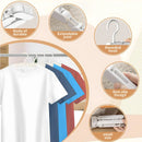 5PCS Portable Foldable Hangers Durable Plastic for Closet Laundry Space Saving - With clothes clip