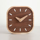 Quiet Running Solid Black Walnut Wood Desk Clock Small Table Clock Home Decor