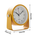 Flip Silent Desktop Small Alarm Clock with Night Light Battery-Powered Durable
