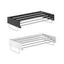 Wall Mount Foldable Clothes Drying Rack Sturdy Material Space Saving Balck/White - Black