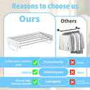 Wall Mount Foldable Clothes Drying Rack Sturdy Material Space Saving Balck/White - Black