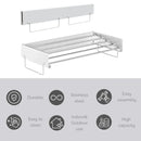 Wall Mount Foldable Clothes Drying Rack Sturdy Material Space Saving Balck/White - Black