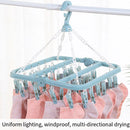 3-Piece Multi-Clip Clothes Drying Rack Pack, Blue, Green and Pink