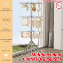 Folding Drying Rack Floor Stand Multi Functional Clothes Laundry Hanger Indoor