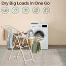 Freestanding Foldable Clothes Airer with Wheels Portable Drying Rack