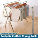 Floor Standing Folding Clothes Drying Rack Extendable 150-240cm