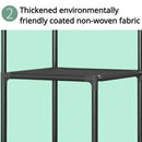1-Piece Corner Clothes Rack with Shelves and Hooks, Black