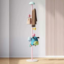 Cartoon Mushroom Floor-Standing Coat Rack High-Carbon Steel Bedroom Organiser