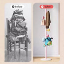 Cartoon Mushroom Floor-Standing Coat Rack High-Carbon Steel Bedroom Organiser