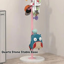 Cartoon Mushroom Floor-Standing Coat Rack High-Carbon Steel Bedroom Organiser