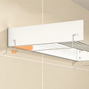 Invisible Wall Mounted Indoor Foldable Clothes Drying Rack Space Saving Home - White