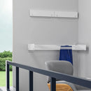Invisible Wall Mounted Indoor Foldable Clothes Drying Rack Space Saving Home - White