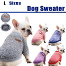 L Size Cute Pet Dog Warm Jumper Sweater Clothes Cat Knitted Coat Winter - Grey