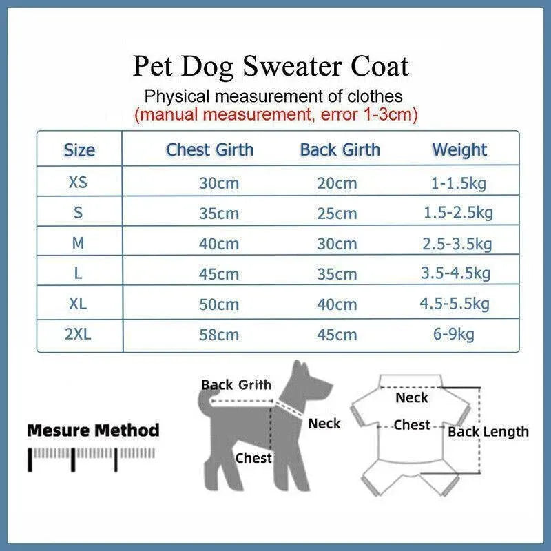 L Size Cute Pet Dog Warm Jumper Sweater Clothes Cat Knitted Coat Winter - Grey