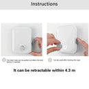 Invisible Clothesline Indoor Drying Rope Wall Mounted Laundry Retractable Line - Grey