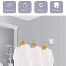 Invisible Clothesline Indoor Drying Rope Wall Mounted Laundry Retractable Line - Grey