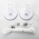5m or 10m Wall-Mounted Suction Cup Clothesline Retractable Durable Sturdy Laundry - 5m