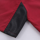 Red Unisex Mesh Sleeve Chef Coat Jacket Restaurant Hotel Cook Short Uniform - 3XL