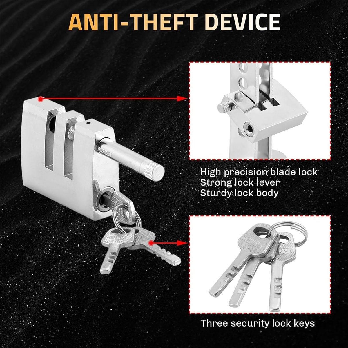 Universal Car Anti-Theft Clutch Throttle Brake Lock 8/9 Holes Security Lock - 8 holes