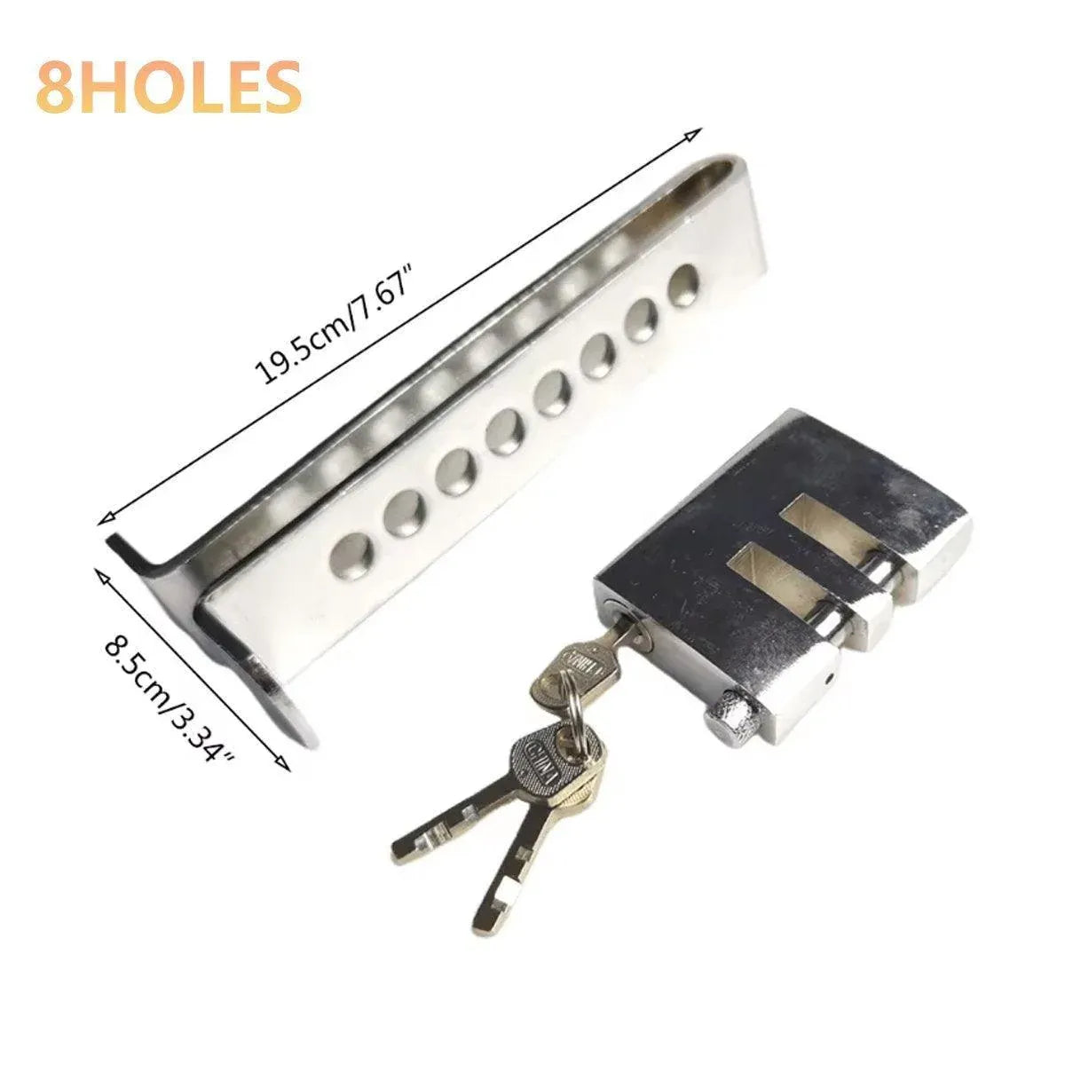Universal Car Anti-Theft Clutch Throttle Brake Lock 8/9 Holes Security Lock - 9 holes