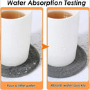 8PCS Round Cotton Woven Coaster Heat Resistant Thick Insulation Dining Table Mat - Brown