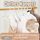 10PCS Plastic Half Round Non Slip Hangers Non Marking Drying Racks Home Use - Narrow