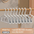 10PCS Plastic Half Round Non Slip Hangers Non Marking Drying Racks Home Use - Narrow