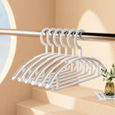 10PCS Plastic Half Round Non Slip Hangers Non Marking Drying Racks Home Use - Narrow