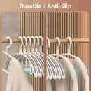 10PCS Plastic Half Round Non Slip Hangers Non Marking Drying Racks Home Use - Narrow