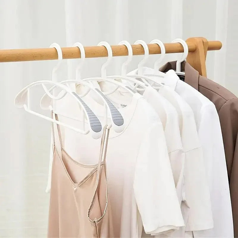 10PCS Plastic Half Round Non Slip Hangers Non Marking Drying Racks Home Use - Narrow