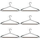 6pcs Iron Wood Combination No Trace Hangers Non Slip for Coat Shirt Closet