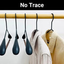 6pcs Iron Wood Combination No Trace Hangers Non Slip for Coat Shirt Closet