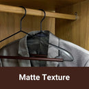 6pcs Iron Wood Combination No Trace Hangers Non Slip for Coat Shirt Closet