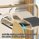 30-Piece Grey and White Non-Slip Clothes Hanger Set