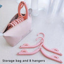 Portable Foldable Clothes Rack Travel Drying Stand for Home and Outdoor Use - Yellow