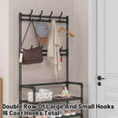 Combined Hat Shoe Coat Rack All in One Entryway Shoe Stand Clothes Hanger