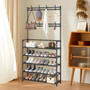 Combined Hat Shoe Coat Rack All in One Entryway Shoe Stand Clothes Hanger