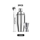3PCS Stainless SteelCocktail Shaker Set for Bar Tool Kit for Home Bartender
