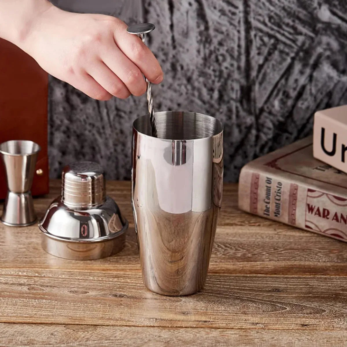 3PCS Stainless SteelCocktail Shaker Set for Bar Tool Kit for Home Bartender