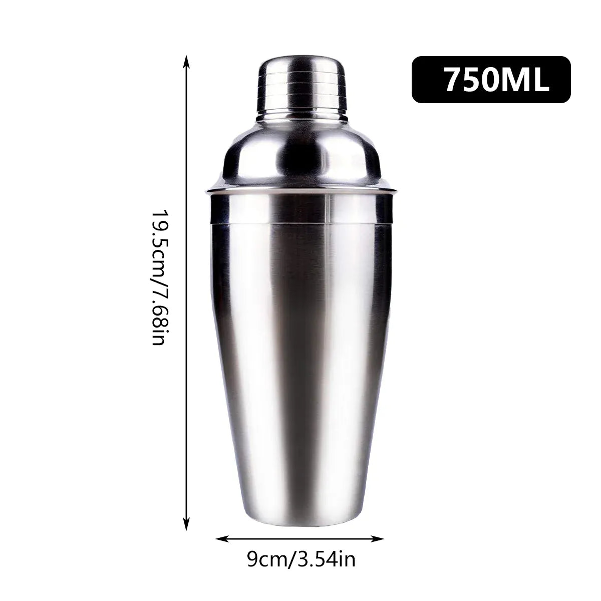 Stainless Steel Cocktail Shaker Decanter and Shaker For Home Bar Mixing Drinks
