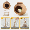 Lanyard Birdhouse Parrot Coconut Nest Bed Hanging Bird Cage for Small Birds - Stairs type