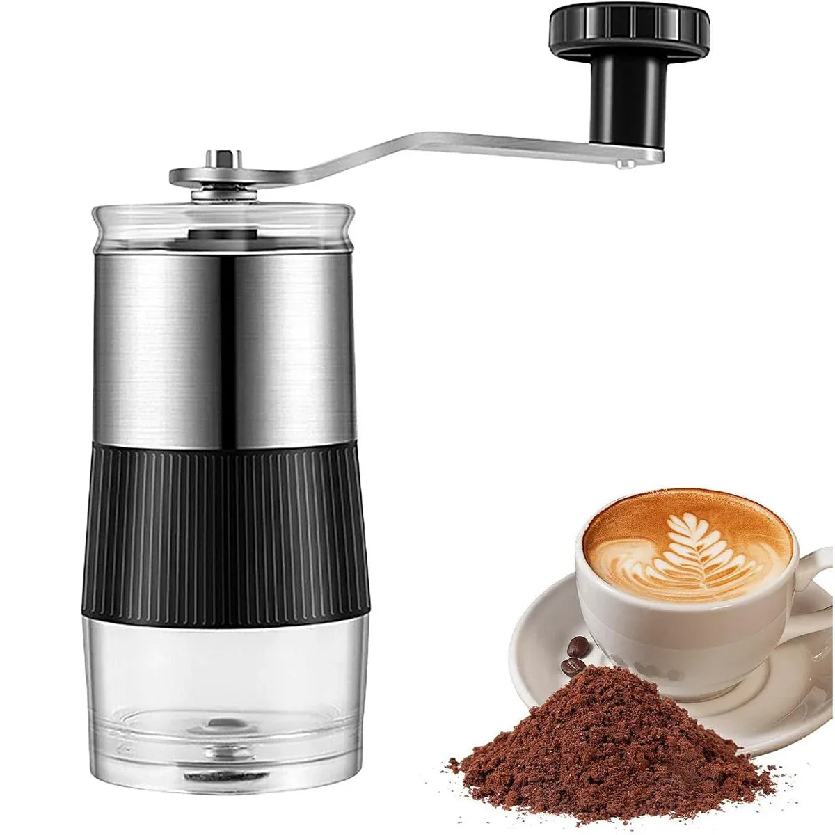 Small Manual Coffee Grinder Beans Nuts Adjustable Conical Ceramic Burr Grinder