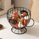 Snacks and Candy Organizer Coffee Capsules Shelf Storage for Kitchen and Pantry - Black