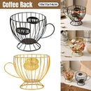 Snacks and Candy Organizer Coffee Capsules Shelf Storage for Kitchen and Pantry - Black